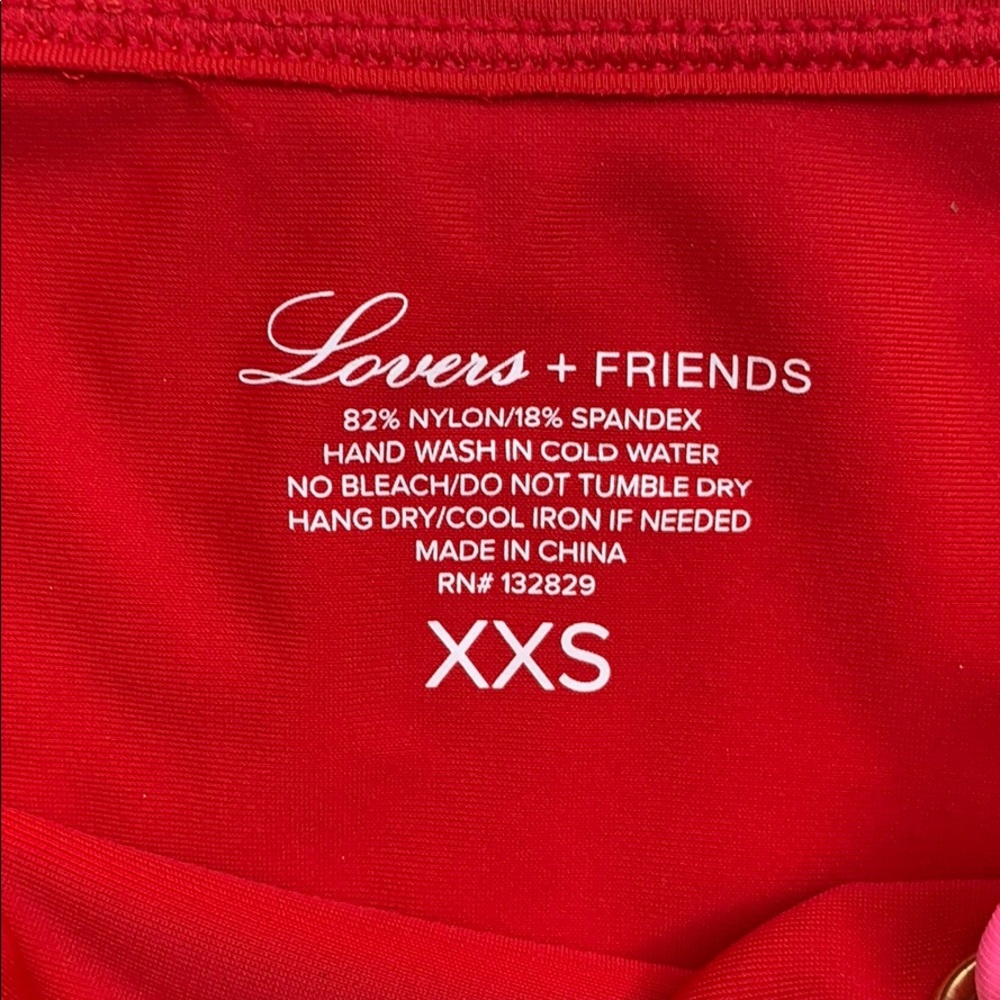 Lovers + Friends Laced candy red high waist bikini - Picture 4 of 6